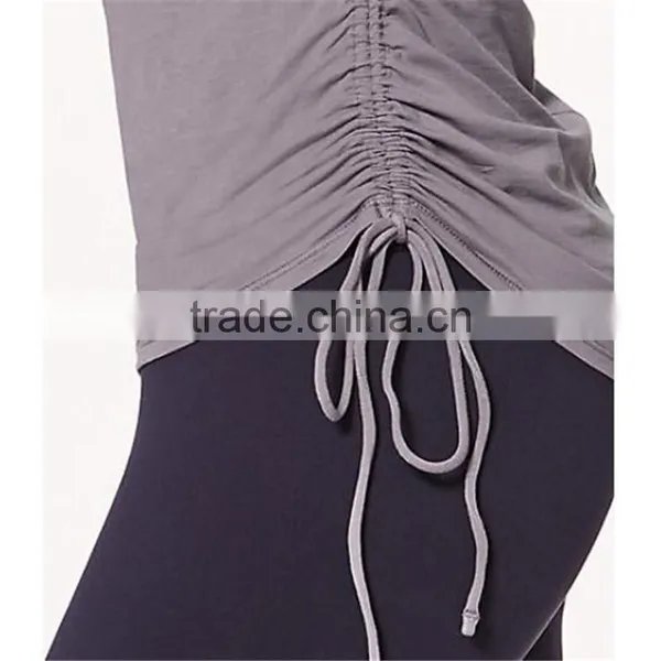 Women Grid Shirt With Long Sleeve With Side Ruffle Tshirts photo-4