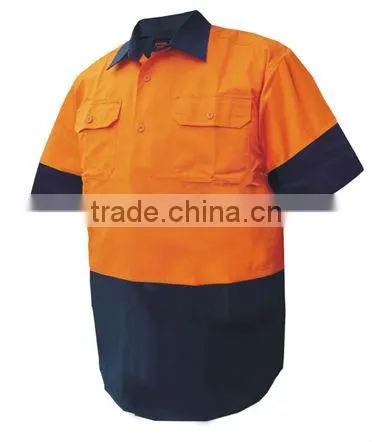 Cheap Wholesale Safety Workwear Reflective Stripe Work Uniform Shirts photo-6