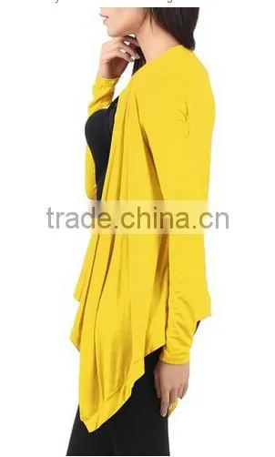 Plus Size Women Clothing Stretch Fabric Draping Long Sleeve Open Cardigan 2016 Women photo-6