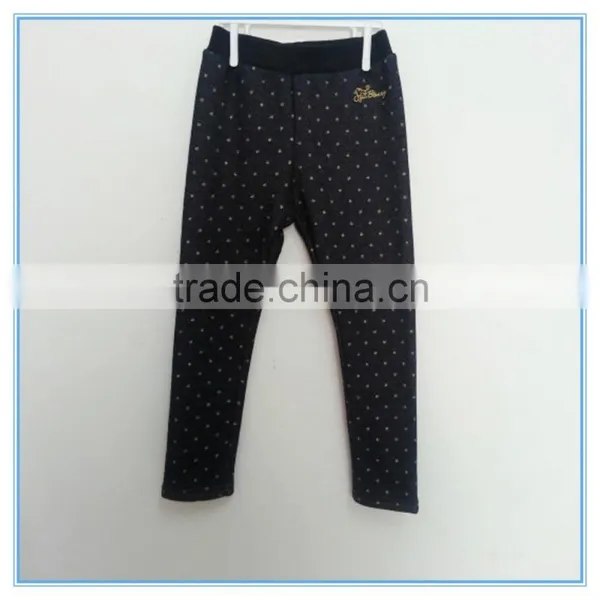 OEM Children Girls Winter Leggings, Children Fashion Winter Pants Plain Pants, Elastic Waist Leggings photo-4