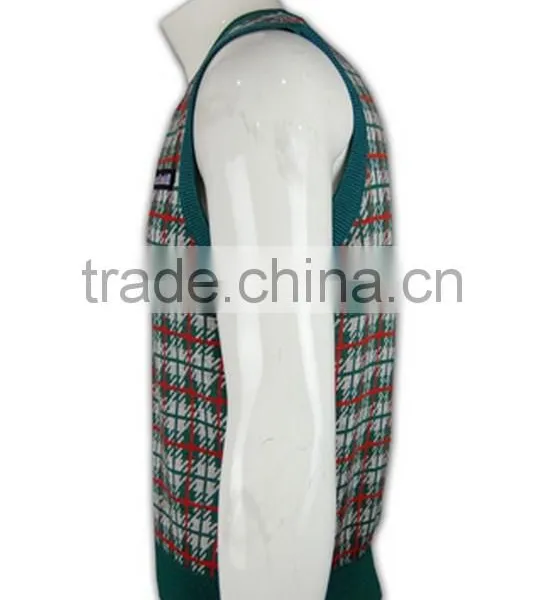 ISO9001/BSCI Manufature Stylish Green Oversized Sleeveless Sweater photo-2