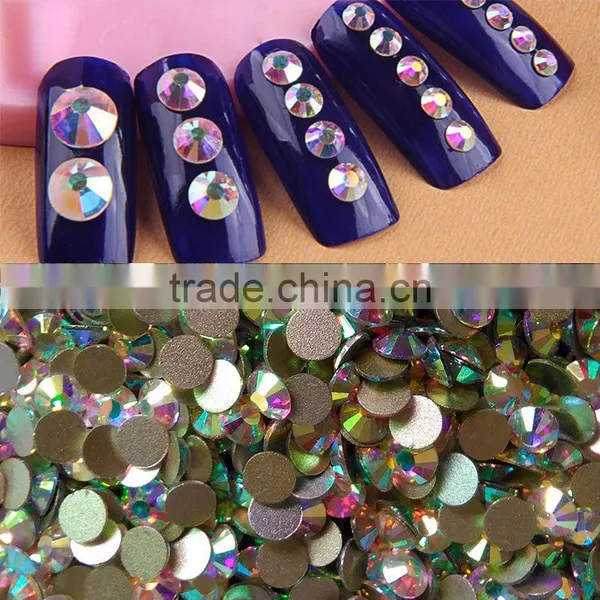 Crystal AB Ss20 Glass Rhinestone Diamond ,flat Back Crystal AB Rhinestones for Nail Art photo-2