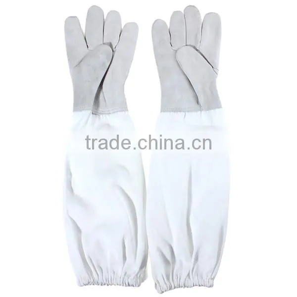 Hot Sale High Quality Protective Bee Keeping Jacket Veil Suit Smock Equipment+1 Pair Beekeeping Long Sleeve Gloves photo-4