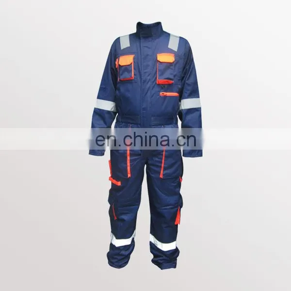 EN340 100% Cotton OEM Customized Fire Retardant Multi-pocket Reflective Coverall photo-2