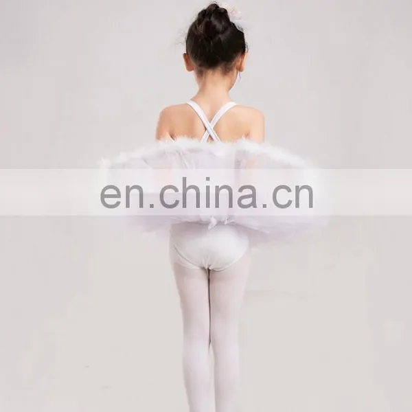 Amazon Soft Beautiful Classical Kid Girls White Swan Ballet Tutu photo-3