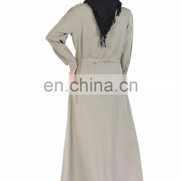 OEM Women Grey Long Dubai Abaya Fabric,abaya Kaftan Dubai,abaya Kaftan Dubai photo-2