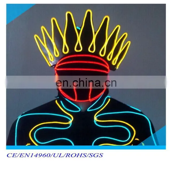 RGB EL Wire Clothes With el Wire Crown photo-4