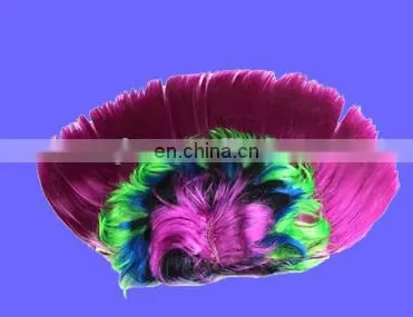 Hallowmas Masquerade Punk Mohawk Mohican Hairstyle Cockscomb Hair Wig in Purple photo-2