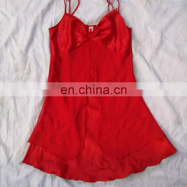 Lady Silk Night Gown Wholesale Used Clothing High Quality photo-5
