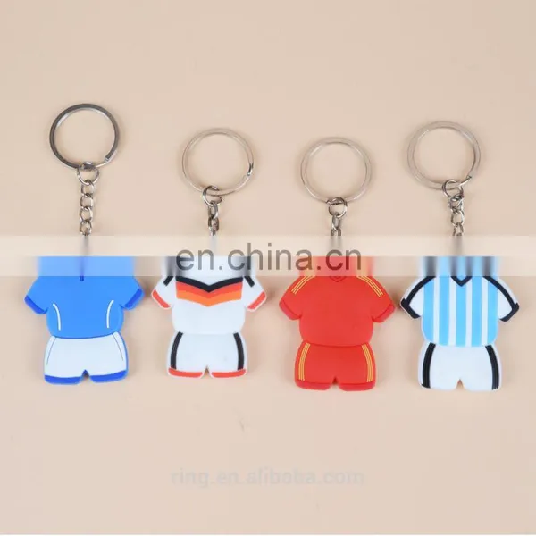 New Product Cool Fans Jewelry Soccer Jersey Pvc Keychain Custom photo-2