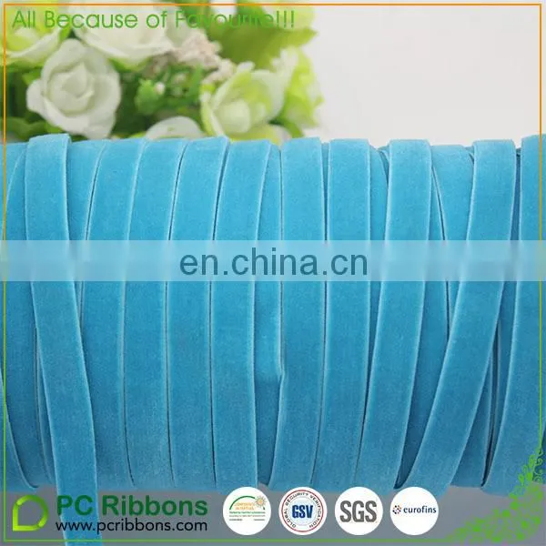High Quality Solid Color Elastic Velvet Ribbon With 245 Colors Available