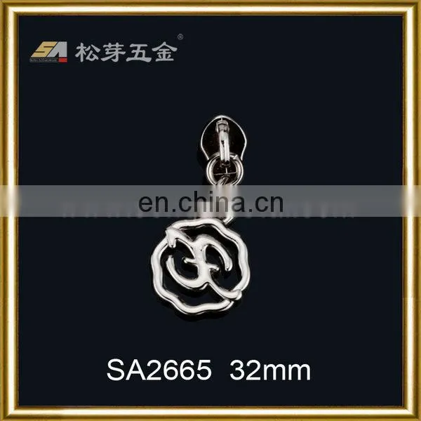 Metal Zipper Puller Custom Metal Zipper Pulls Hollow Out Zipper Slider for Bags photo-2