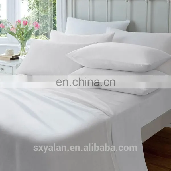 100% Cotton Hotel Linen Plain Flat Sheet photo-4