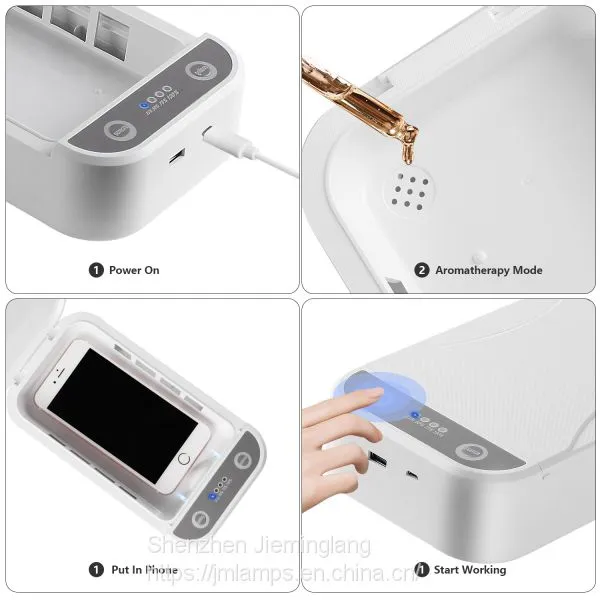 2020 Fast Delivery in Stock 99% Face Mask Mobile Phone Portable Disinfection Light uv Sanitizer Sterilizer Box photo-5