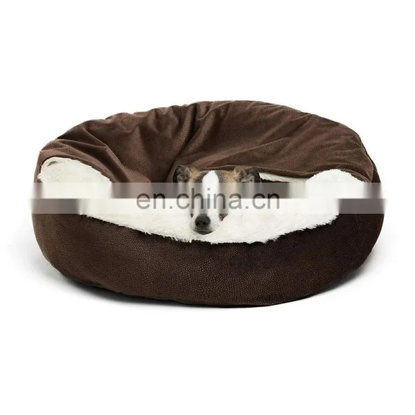 Luxury Dog and Cat Bed With Blanket for Warmth and Security Washable Dog Sleeping Bag photo-2