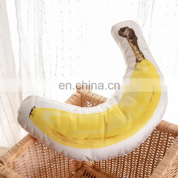 High Quality Decorative Custom Cartoon Fruit Banana Shaped Pillow Plush Doll Children Toy Sofa Pillow photo-3