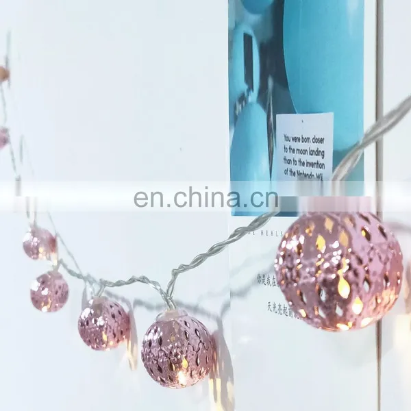 2020 Hot Sale Christmas Decoration Iron Led Fairy Morocco Ball Light Decor For Home Bedroom Indoor Strip Holiday Lighting photo-2