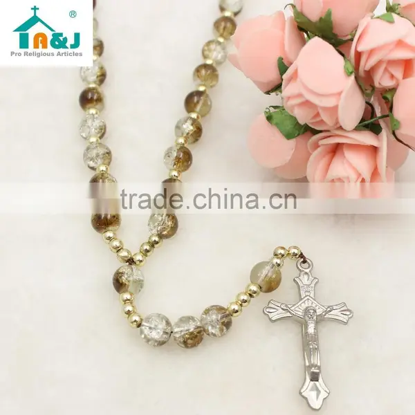 A&J Catholic Amber Rosary Necklace photo-2