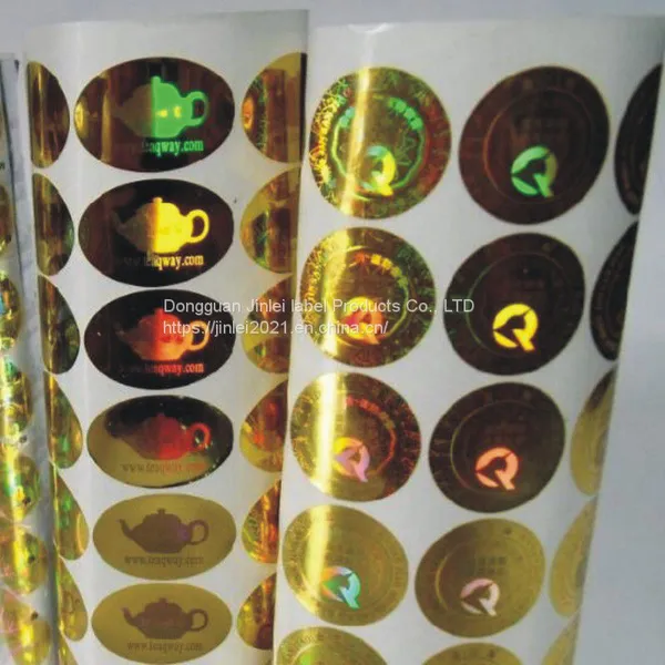 Round Laser Etched Adhesive Security Hologram Labels With Serial Numbers photo-5