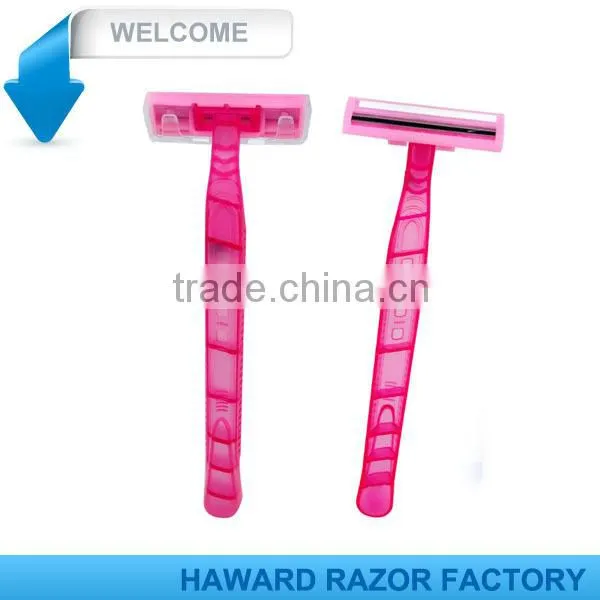 D211L Twin Blade Lube Strip Plastic Handle Shaving Razor photo-2