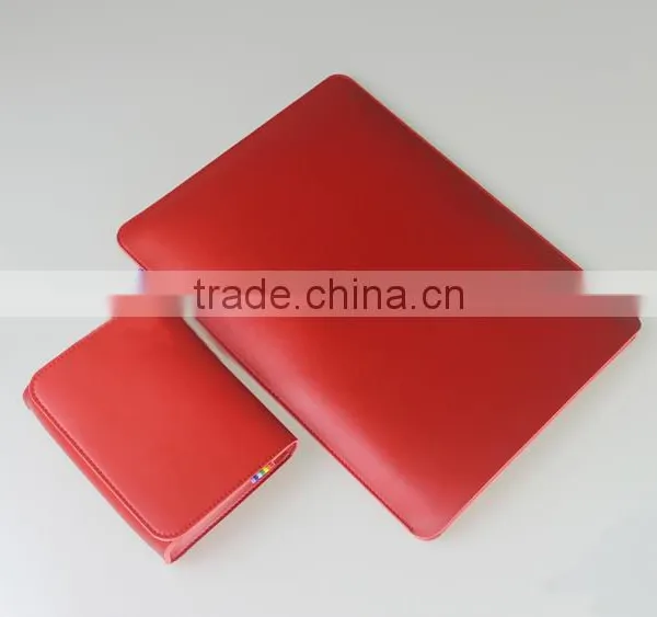 High Quality Microfiber Leather Multifunction PC Bags Laptop Holder Bag for Macbook With Mouse Mat and Purse photo-2