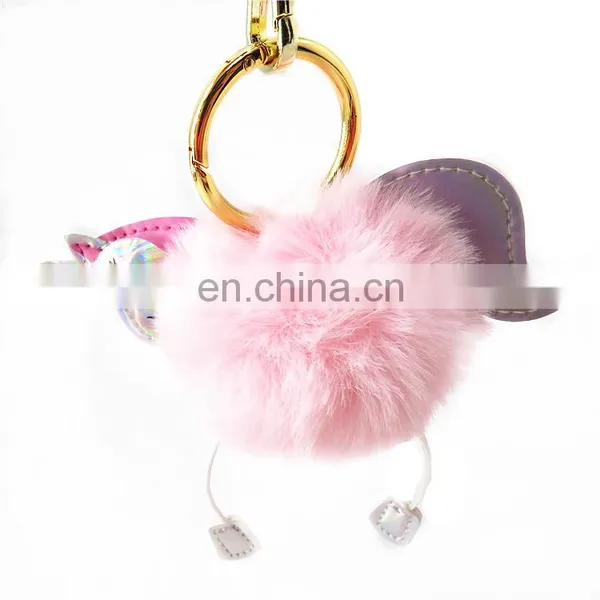 Hot Sell Cute Decoration Pink Animals Top Ball Decoration For Handbag And Key photo-4