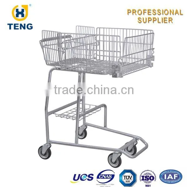 Red Wire Metal Shopping Trolley Price Classical Steel Material Shopping Trolley photo-3