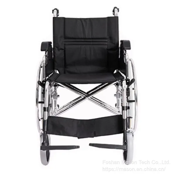 Double Brake Manual Folding Wheelchair, Medical Adult Wheelchairs Foldable for Elderly photo-2