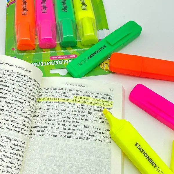 Wholesale Custom Non Toxic Fluorescent Square Highlighter Pen Washable School Water Based Markers Set for Kids photo-5