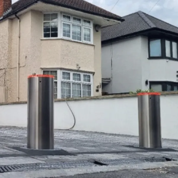 UPARK Wholesale Road Traffic Intelligent Pedestrian Warning Bollard System Anti-collision Telescopic Auto-Bollards photo-5