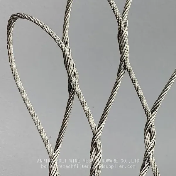 Stainless Steel Safety Mesh Ss304 Ss316 Stainless Steel Rope Mesh/Zoo Safety Mesh Fenc,Animal Safety Fence Mesh photo-4