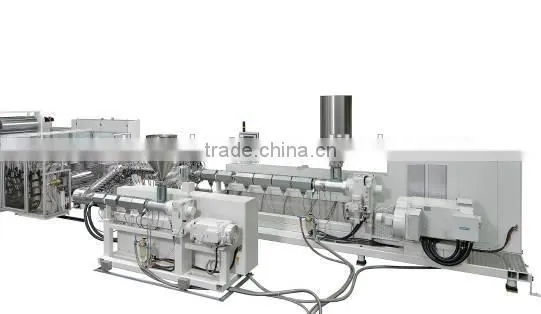 100% food-contact compliant rPET flat Plastic Sheet extrusion line