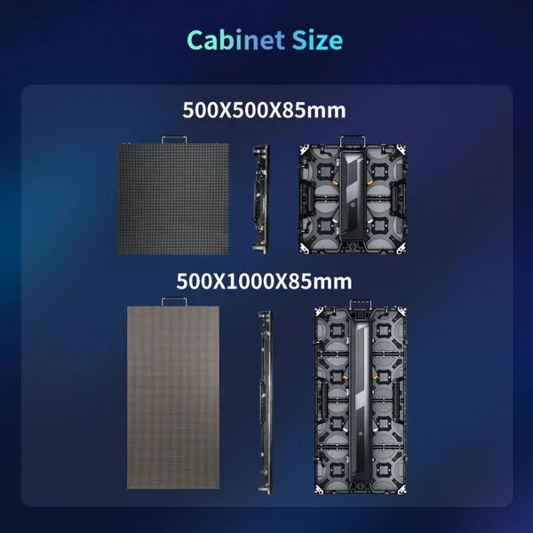 P2.9 P 3.91 500X1000mm 500X500mm Led Screen Outdoor Large Format Outdoor Led Screen Led Video Wall System Rental Led Screen