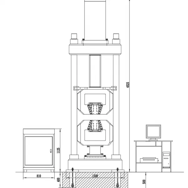 3000KN Electro Hydraulic Single Universal Tensile Testing Machine Metal Wire Material for Laboratory HST WAW-3000F photo-2