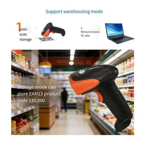 Xingtong Xt6608 Long Barcode Scanner for Laminated and Reflective Codes, High-precision qr Code Wireless Scanning Gun photo-4