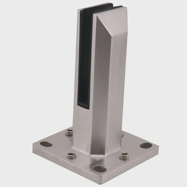 Duplex 2205 Frameless Glass Railing Base Mirror Finish Base Plate Bolt Down Saltwater Resistant Swimming Pool Fencing photo-4