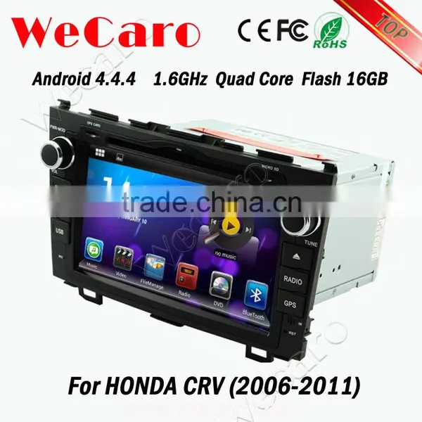 Wecaro Android 4.4.4 High Quality 8" 2 Din Car Dvd Gps for Honda Crv OBD2 Playstore 2006 - 2011 photo-4