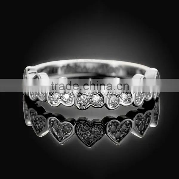 2015 New Arrival Gold Plated Fashion Diamond Heart Shaped Ring Designs for Girls photo-4