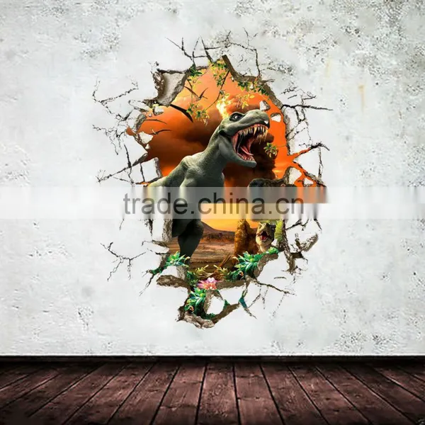 3d Dinosaur Wall Stickers Decals for Kids Rooms Art for Baby Nursery Room Home Decoration Kids Cartoon Poster Christmas Gift photo-5