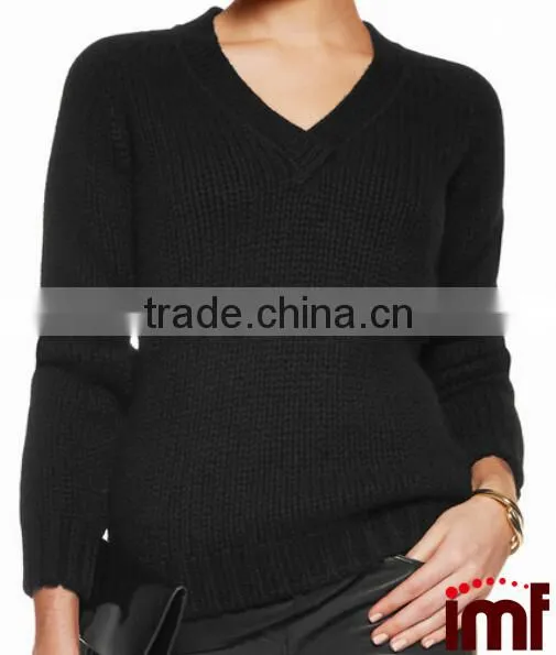 2016 New Design Lady Cashmere Sweater V Neck Sweater Pullover Sweater photo-2