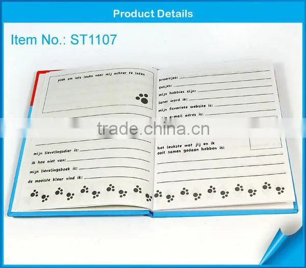 Hardcover notebook