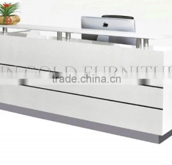 Modern Wooden Reception Desk Beauty Salon 2 Person Reception Desk (SZ-RTB001) photo-3