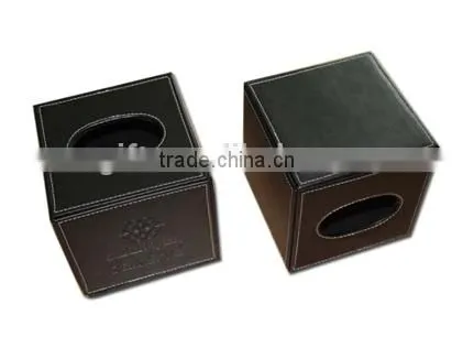 High-class Customized Square Leather Tissue Box,Tissue Case, Hotel Supplies