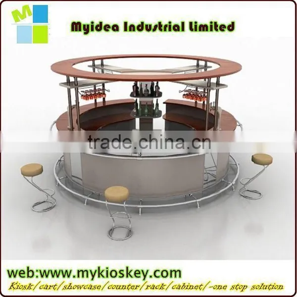 2015 Fantastic Design High Gloss Blue Cambered Surface Bar Counter Bar Counter Plastic photo-4
