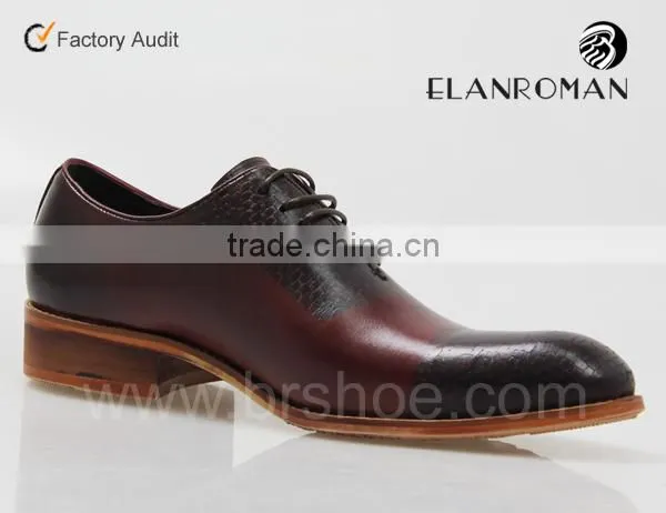 Custom England Style Genuine Cow Leather Oxford Mature Tan Men Dress Shoes photo-2