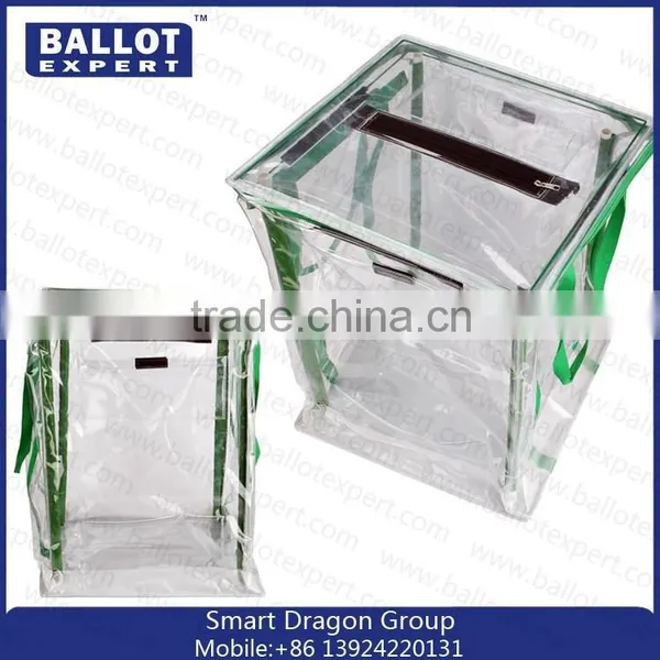 Custom Made Plastic Storage Boxes/ Clear Pvc Ballot Box photo-3