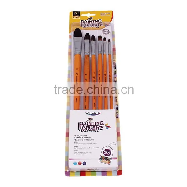Wood Handle Nylon Material Hair Artist Brush Gift Set Paint Brush Hair Brush photo-2