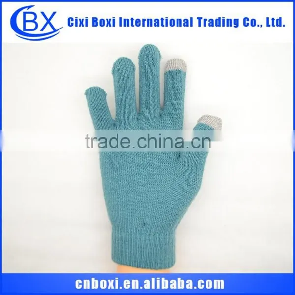 2014 Continued hot custom soft China wholesale acrylic glove,winter touch screen gloves sensitive touch for touch screen devices