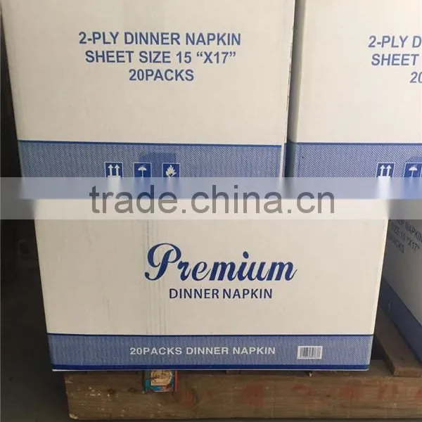 Hot Sale 43x43cm, 1/8Fold White Dinner Paper Napkins photo-4