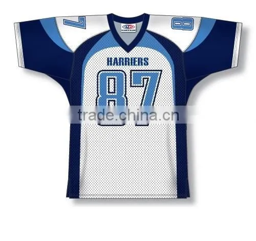 Polyester Spandex Custom Sublimated Harriors American Football Jersey/Shirt